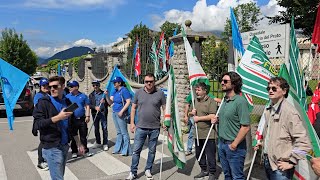 Lo sciopero nazionale dei dipendenti della ristorazione collettiva: il presidio a Feltre