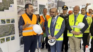 Salvini in visita ai cantieri olimpici: “Siamo in anticipo sui tempi”