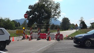 Viabilità rallentata per consentire i lavori al cavalcaferrovia di Busche