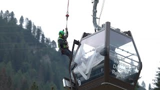 L’esercitazione per i 70 anni del Corpo Nazionale Soccorso Alpino e Speleologico di Livinallongo